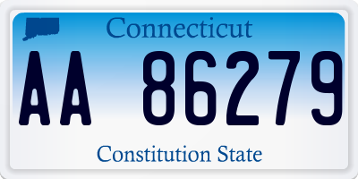 CT license plate AA86279