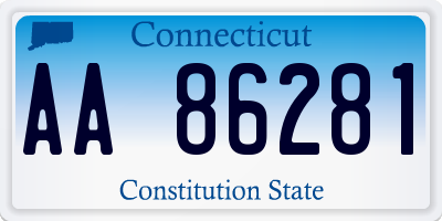 CT license plate AA86281