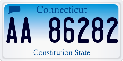 CT license plate AA86282