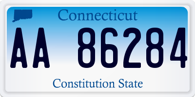 CT license plate AA86284