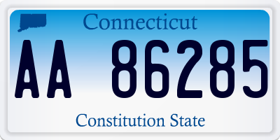 CT license plate AA86285