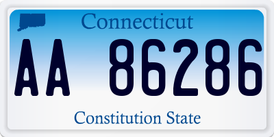 CT license plate AA86286