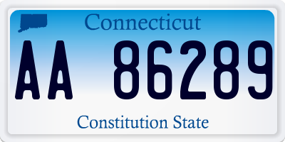 CT license plate AA86289