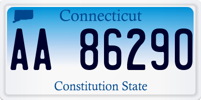 CT license plate AA86290