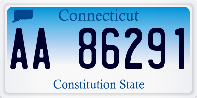 CT license plate AA86291