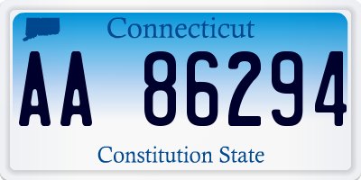 CT license plate AA86294