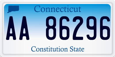 CT license plate AA86296