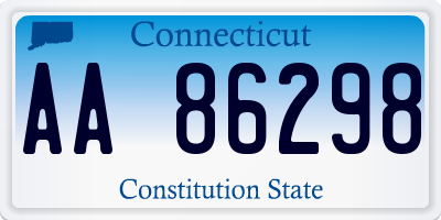 CT license plate AA86298