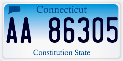 CT license plate AA86305