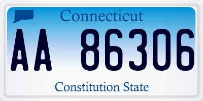 CT license plate AA86306