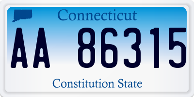 CT license plate AA86315