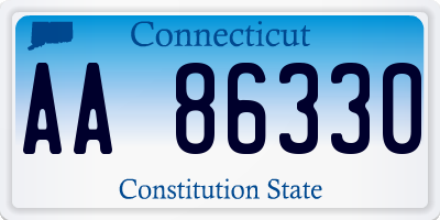 CT license plate AA86330