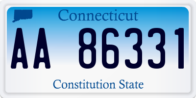 CT license plate AA86331