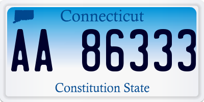 CT license plate AA86333