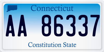 CT license plate AA86337