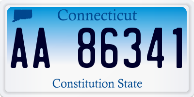 CT license plate AA86341