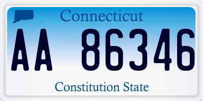 CT license plate AA86346