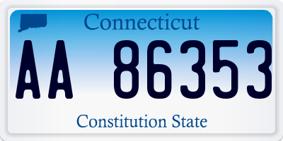 CT license plate AA86353