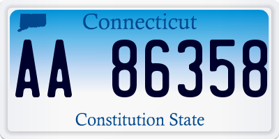 CT license plate AA86358