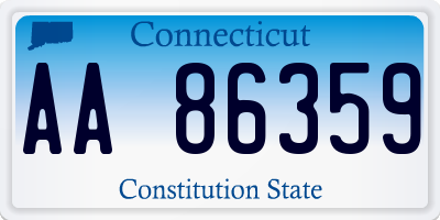 CT license plate AA86359