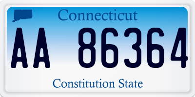 CT license plate AA86364