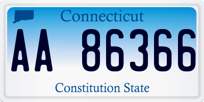 CT license plate AA86366