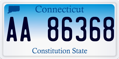 CT license plate AA86368