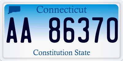 CT license plate AA86370