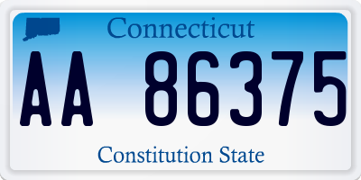 CT license plate AA86375