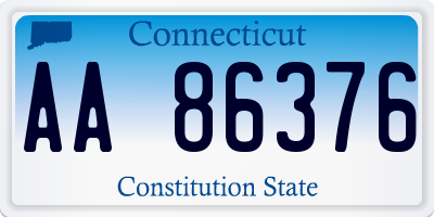 CT license plate AA86376