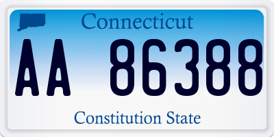 CT license plate AA86388