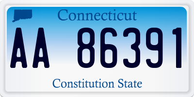 CT license plate AA86391