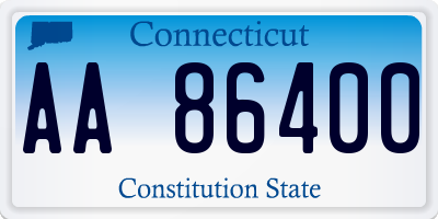 CT license plate AA86400