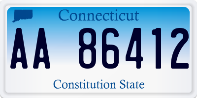 CT license plate AA86412