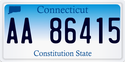 CT license plate AA86415