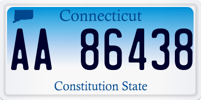 CT license plate AA86438