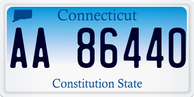 CT license plate AA86440