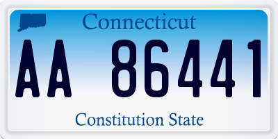 CT license plate AA86441