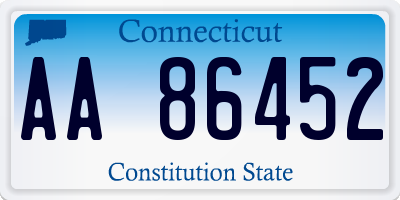 CT license plate AA86452