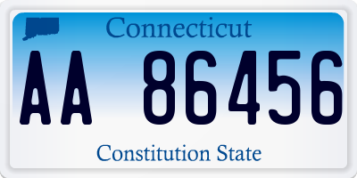 CT license plate AA86456