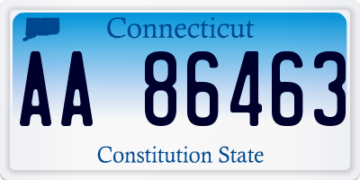 CT license plate AA86463