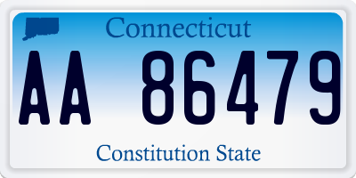 CT license plate AA86479