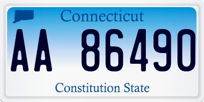 CT license plate AA86490