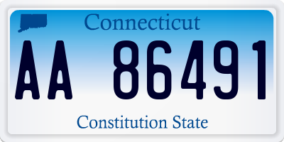 CT license plate AA86491