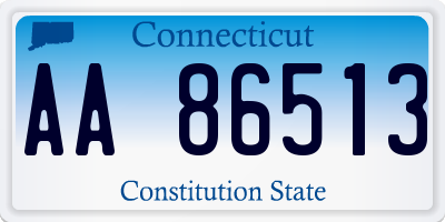CT license plate AA86513
