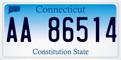 CT license plate AA86514