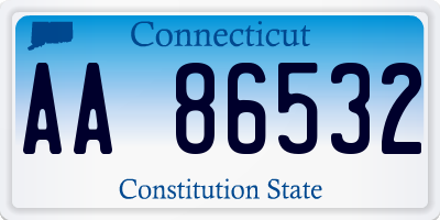 CT license plate AA86532