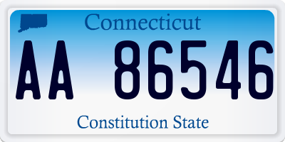 CT license plate AA86546