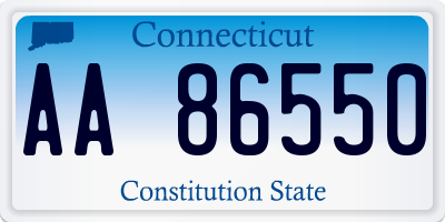 CT license plate AA86550