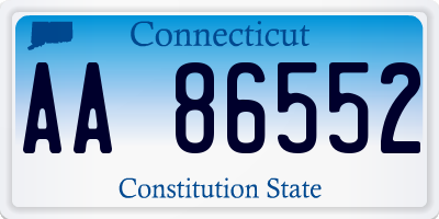 CT license plate AA86552